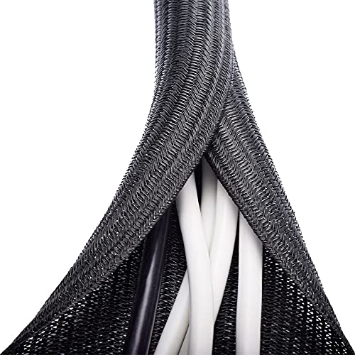 Image of ZhiYo Cable Sleeve, 6.6ft - 1 /2 inch, Black