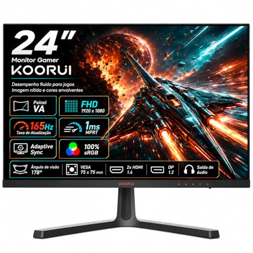 KOORUI ゲーミングモニター 24E4 24インチ 165Hz Monitor Gamer Koorui 24E4 24