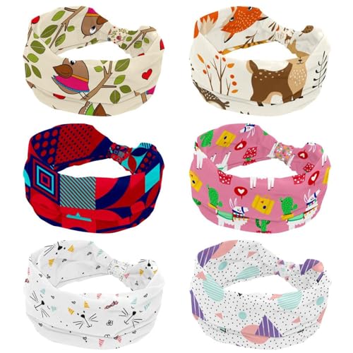 Bandeau pour entraînement et fitness antidérapant lot de 6 imprimé poissons bleus