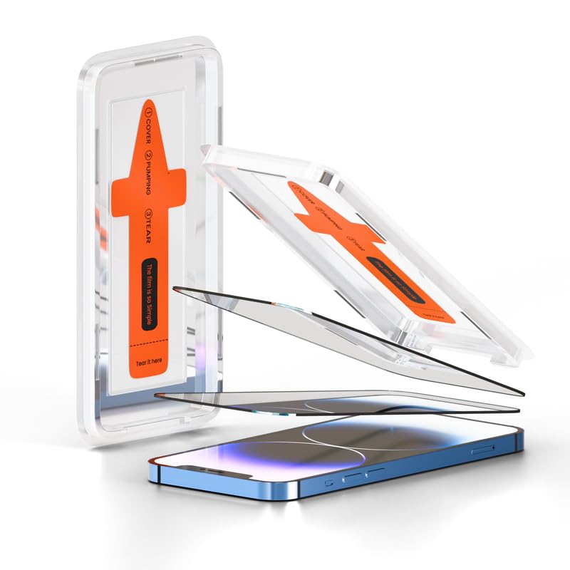 Image of UNBREAKcable Tempered Glass Screen Protector for iPhone 17 Pro Max / 16 Pro Max, 9H Hardness, Bubble-Free Easy Installation, Scratch & Impact Resistant, Pack of 2 (By ohonesty)