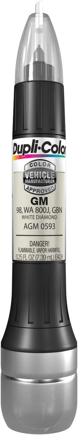 Dupli-Color AGM0593 Scratch Fix All-In-1 Exact-Match Automotive Touch-Up Paint – General Motors White Diamond – 0.25 oz. Paint Pen