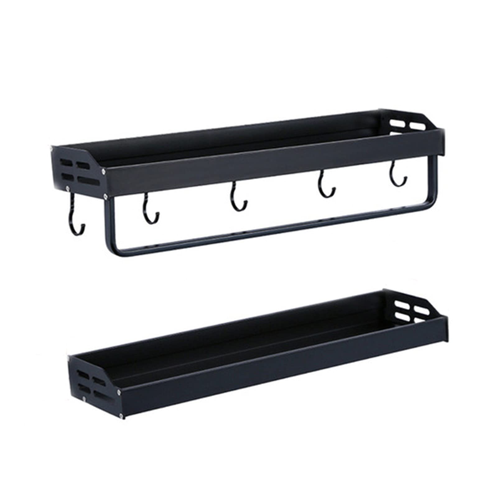 Corner Shower Caddy Bathroom Organiser 2-Pack Bathroom Caddy Shelf No Drilling Shower Organizer Storage with Hooks Towel Rack