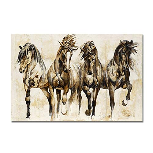 Affiche de danse de cheval marron habiller grand mur vide