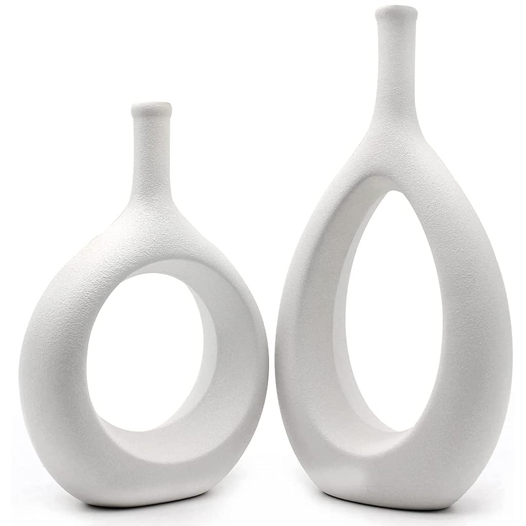 ceramic vase, Set of 2, Decorative Vase Centerpiece for Wedding Dinner Table Living Room Office