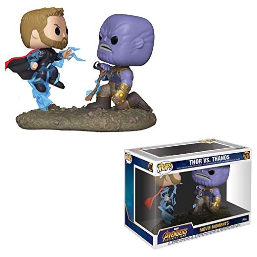 Funko Pop! Bobble 2-Pack: Marvel: Movie Moments: Thor Vs Thanos - Avengers Infinity War - Vengadores Infinity War - Figura de Vinilo Coleccionable - Idea de Regalo- Mercancia Oficial - Movies Fans