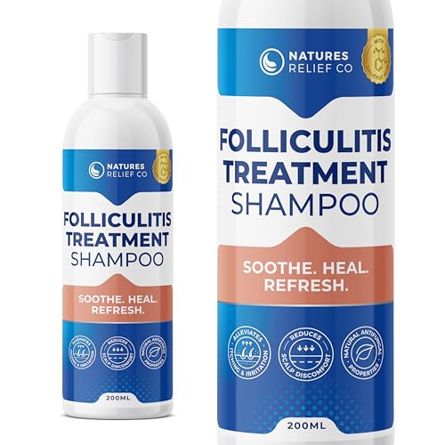 Folliculitis Scalp Care Shampoo 200ml | Tea Tree Shampoo for Dry Flaky Scalp | Gentle Non-Drying Formula | Cleanses Refreshes & Moisturises | Suitable for All Hair Types