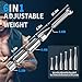 Zwwkkll Adjustable Macebell, 6-in-1 Indian Club Weighted for Strength Training (6.6/8.8/11/13.2/15.4/17.6LBs), Shoulder & Grip Workouts, Progressive Weight System(6 IN 1-17.6LB)