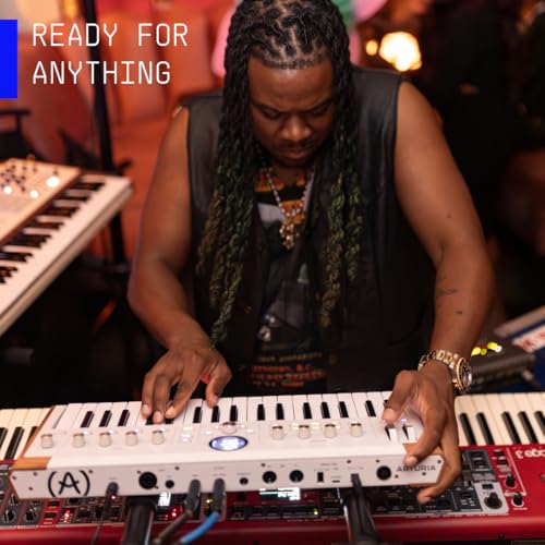 Image of Arturia AstroLab 37-Key, Velocity-Sensitive Slim-key keybed with Aftertouch, Streamlined and Intuitive Interface, USBC /USB (White) | 37-Note Slim Keys with Aftertouch, 1, 800 Plus Presets, USB-C and USB-a, Midi I and O, Bluetooth, Balanced Outputs