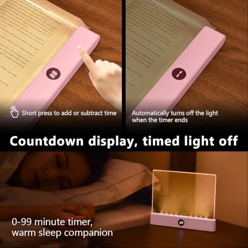 HOTUT Lightwedge Leselampe, tragbare Flaches Buchlicht zum Lesen im Bett bei Nacht, LED Buchlampe, Panel Book Light… – Ansicht 4