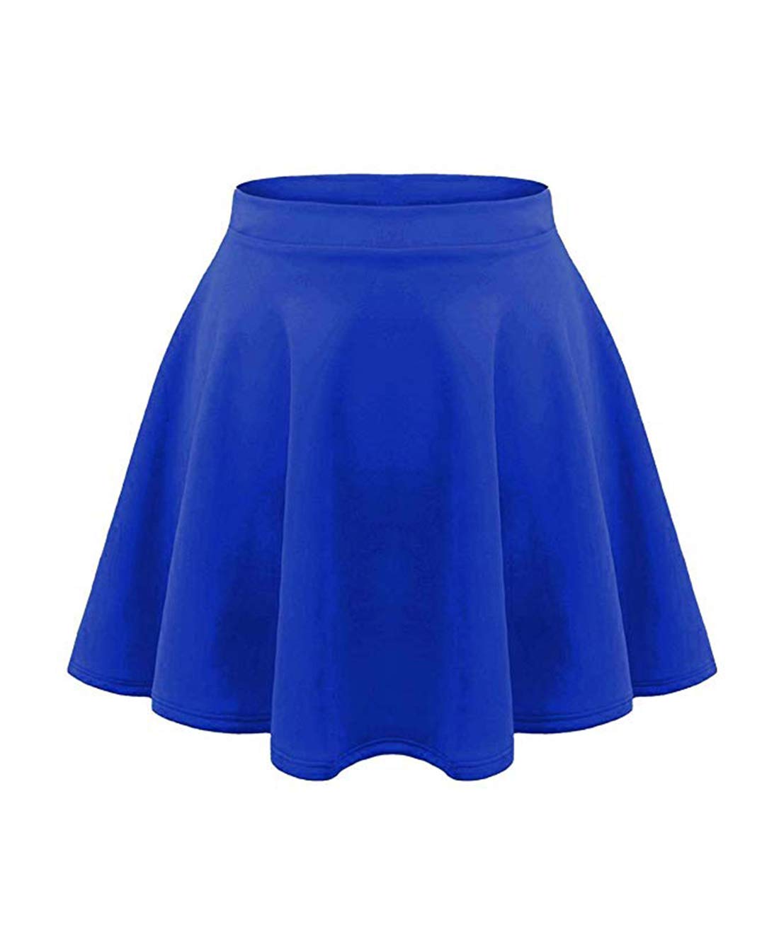 LoxdonzGirls Kids Casual Mini Stretch Waist Flared Plain Pleated Skater Skirt