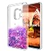 Produktbild OKZone Xiaomi Mi Mix 2 Hülle Glitzer [mit HD-Schutzfolie], Fließen Flüssig Glitzer Dynamisch TPU Kreativ Shiny Glanz Glitter Sparkle Schutzülle Etui Beschützer für Xiaomi Mi Mix 2 (Lila Herz)