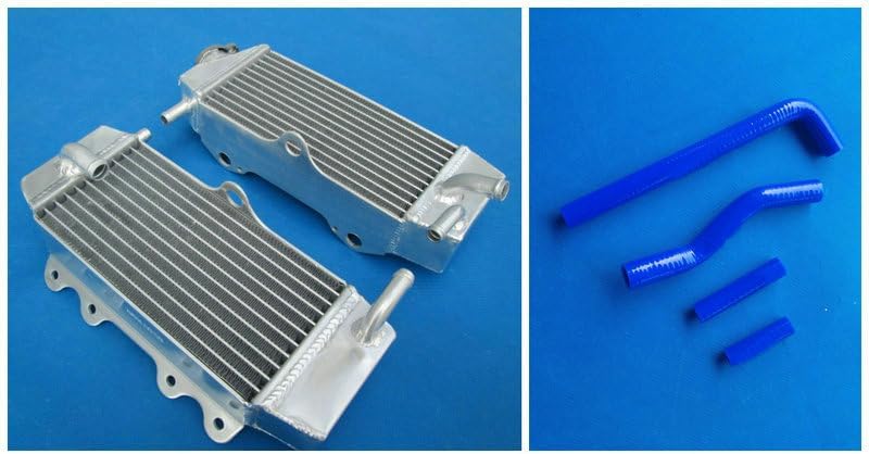 L&R Aluminum Radiator & Hose For Yamaha 2001-2005 YZ250F YZF 250 2001-2006 WR250F BLUE