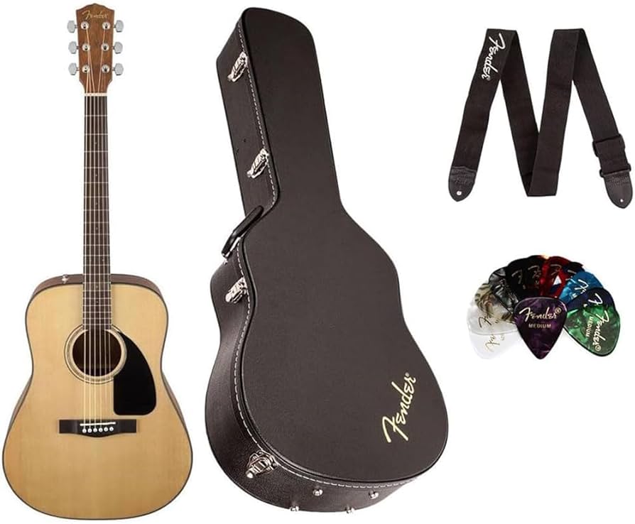 Fender CD-60 アコースティックギター ケース付き Amazon.com: Fender CD-60 Dreadnought V3 Acoustic Guitar, Natural