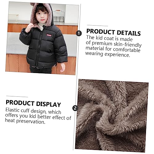 GALPADA 1pc Fleece Coat Kid Hooded Winter Coat Children Clothing Children Winter Clothes Winter Cotton Clothes3