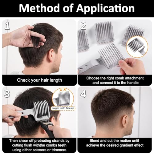 MAYCREATE 4Pcs Fade Comb Set 4 Pieces - Image 6