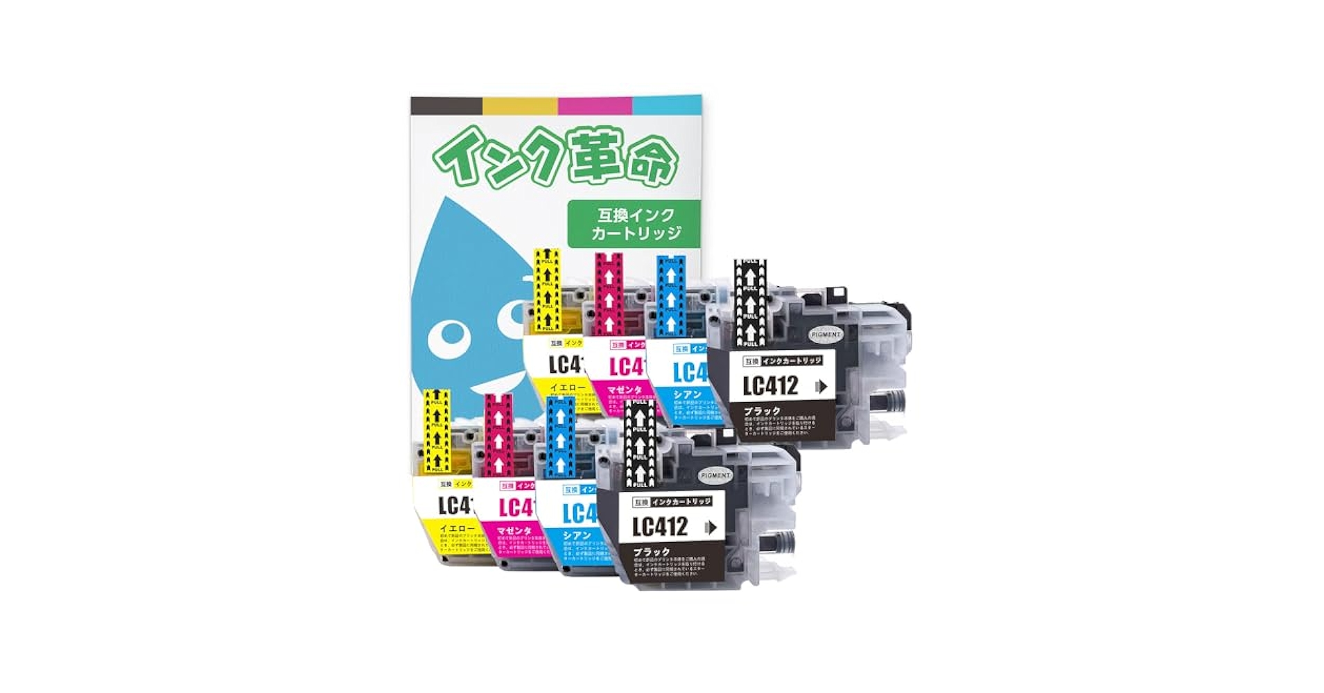 顔料4色セット Amazon.co.jp: 【全色顔料採用】 LC412 LC412XL-4PK ブラザー