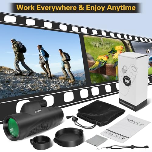 Tydeux Telescópio monocular 8 x 42 – Prisma K9 à prova d'água para viagens, vida selvagem, observaç