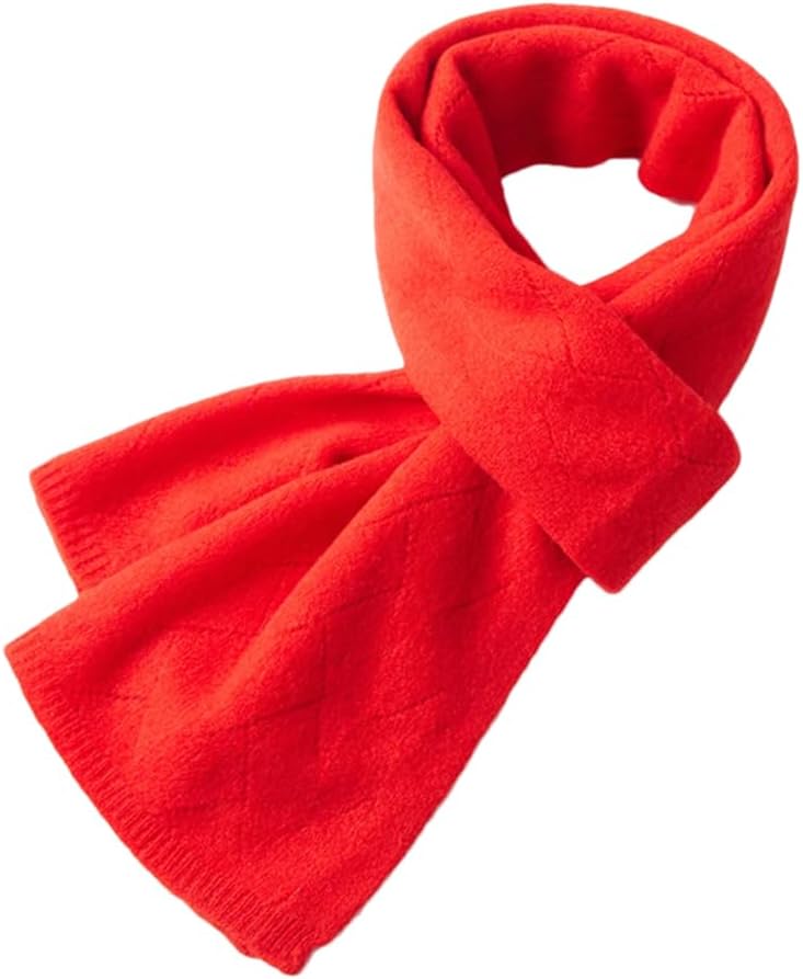 Bciopll Wool Knitted Long Shalw For Women Winter Soft Warm Cashmere Like Scarves Wraps Solid Hijabs