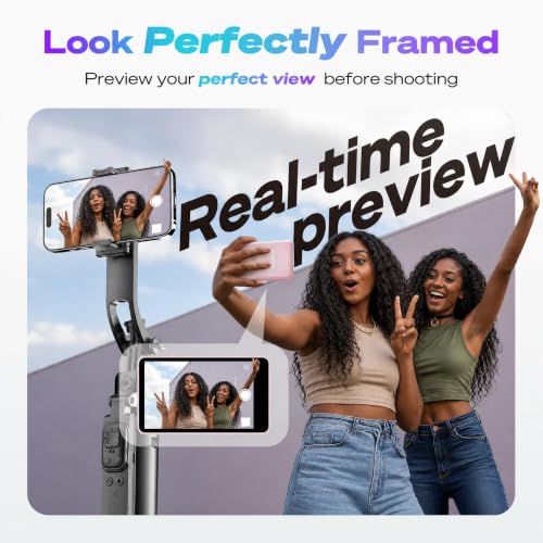 Image of SYNCO XView Selfie Monitor Screen for iPhone 7-16 Series, 4K /60fps & P2P Private View Wireless, Magnetic Back Camera Monitor with 164ft Range for Makeup, GRWM, Travel Vlog,TikTok & YouTube (Pink)