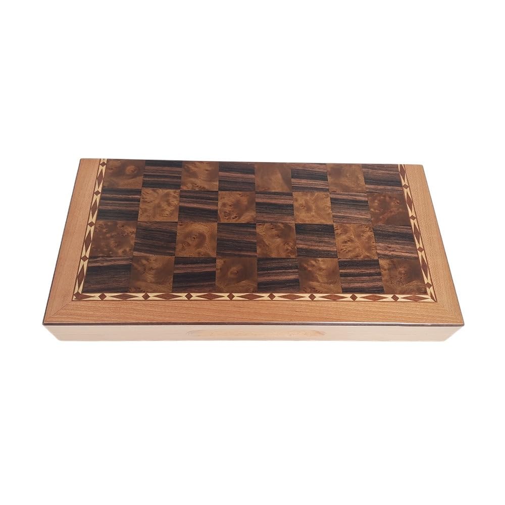 Jeu d'échecs en Bois, Planche Pliante, Compartiment à pièces échecs