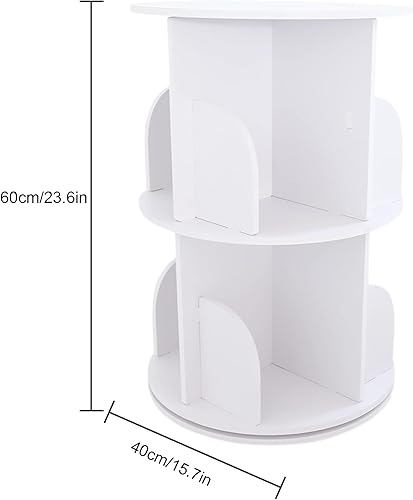 Miniatura 3 de CNCEST Estantería giratoria de 360, estante organizador de estantería de 5 niveles, estantería de 360 niveles de 5 niveles, estantería de PVC para
