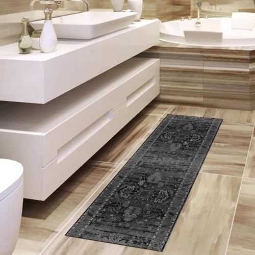 Alfombra dormitorio boho 40x180 cm transforma el pasillo con estilo lavable 4