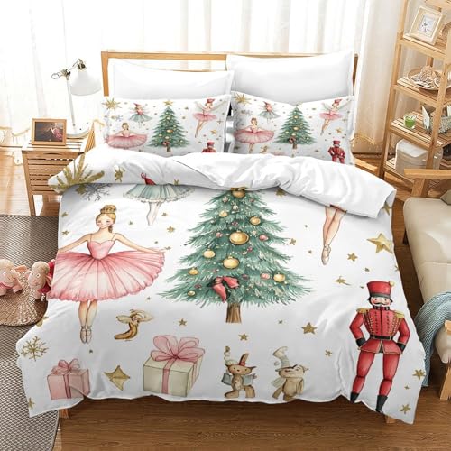 Parure de lit fermeture éclair pratique avec housse de couette 3D - 3