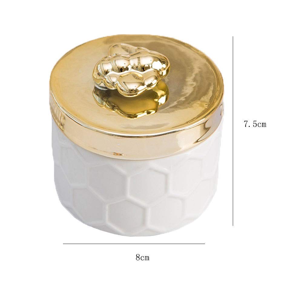 Caja de almacenamiento de joyas, regalo para mujer, caja de joyería, collar de cerámica, anillo, pendientes, caja de almacenamiento creativa de abeja, decoración de dormitorio, mini caja de regalo de