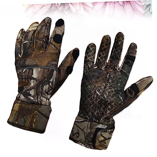 Anneome 1 Par De Luvas Sem Dedos Luvas De Camuflagem Luva Sem Dedos Para Caminhadas Camuflagem Luvas