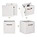 MaidMAX Cloth Storage Bins, Cubes Baskets Containers with Wooden Handles for Home Closet Bedroom Drawers Organizers, Foldable, Grey Polka Dot - Pack of 6, 10.5 x 10.5 x 11