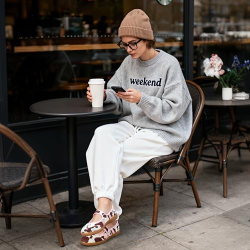 Image of Tigeridea Sneakers for Women Comfortable Business Casual Tennis Shoes Lightweight Slip on Footwear Women's Fashion Retro Sneakers