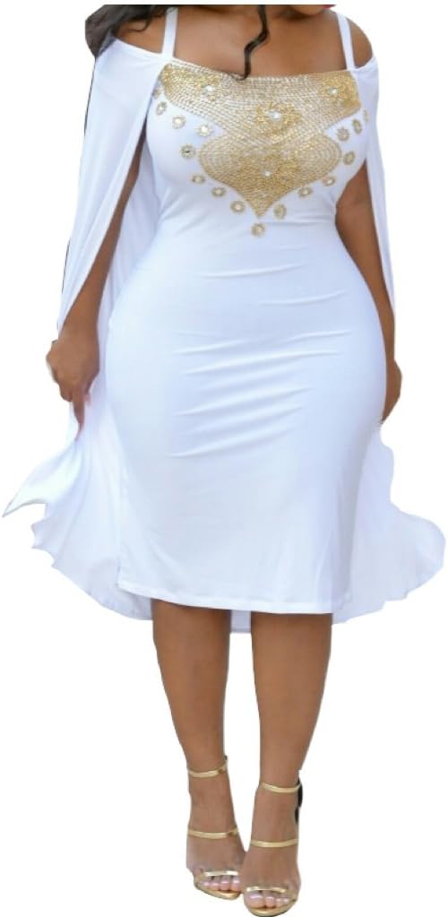 Rasti - Midi Cape Dress 8 Style Kaftan, Abaya L, Dubai, Morrocan, African, Style White