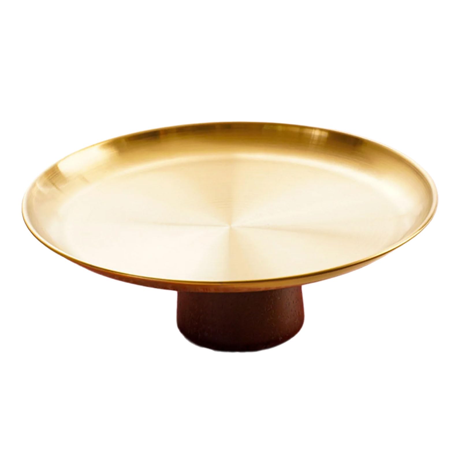 Buxuaaaa Portable Stainless Steel Tray for Dessert and Snacks Metal High Footed Fruit Display Plate Elegant Appetizer Platter Fruit Serving Tray