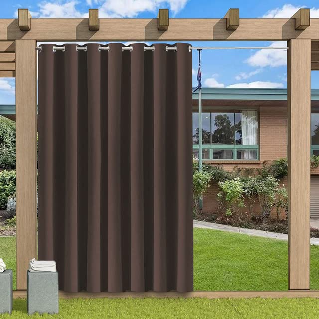LiveGo Outdoor Curtains for Garden Patio Gazebo Pergola,Waterproof,Windproof,Blackout Thermal Insulated Double Grommet(Top and Bottom) Outdoor Curtains for Garden Patio Door — image 1