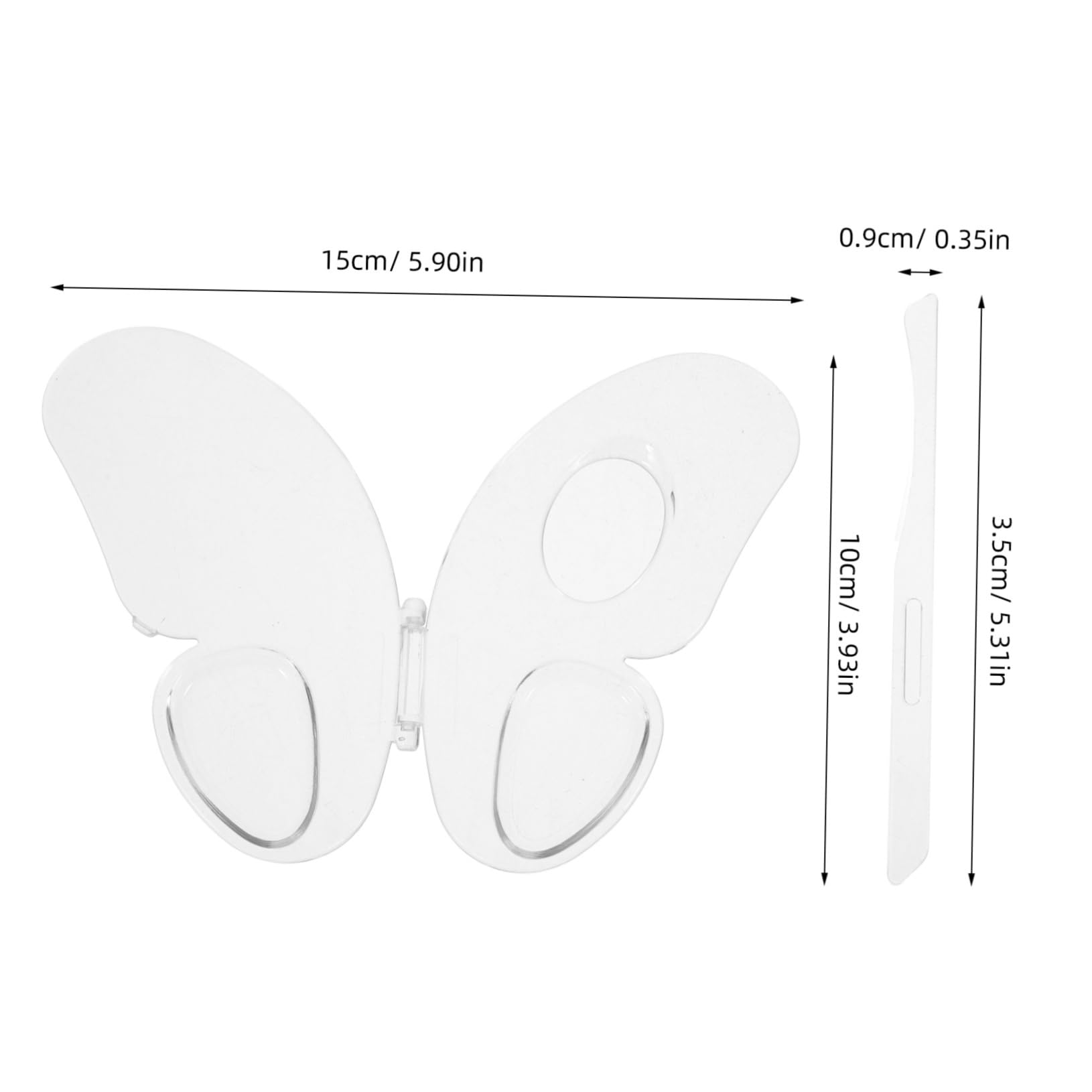 minkissy Nail Art Palette Butterfly Shape Acrylic Makeup Palette for Foundation Mixing