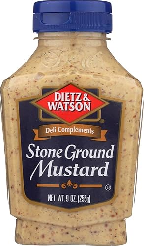 Dietz & Watson, Deli Compliments, mostaza molida a piedra, botella de 9 onzas (paquete de 2)