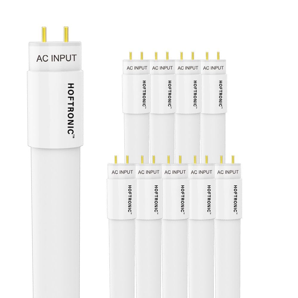 HOFTRONIC - 10er set LED Röhre 60cm 9 Watt T8 G13 LED Leuchtstoffröhre Flimmerfrei Kaltweiß 6000K Tube Röhrenlampe 990 Lumen Lebensdauer: 30.000 Stunden 110lm/W Bright