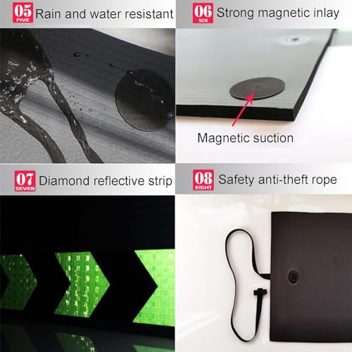 Protezione per bordi della porta auto, pannello magnetico anti-ammaccature per auto, protezione magnetica rimovibile contro le ammaccature, cuscinetto morbido rimovibile, per il parcheggio in garage
