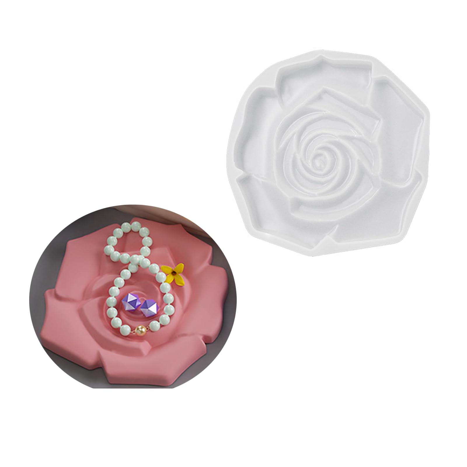 Moule En Silicone En Forme De Rose Pour Résine époxy - Création De Plateaux à Bijoux, Déco DIY - Loisirs Créatifs