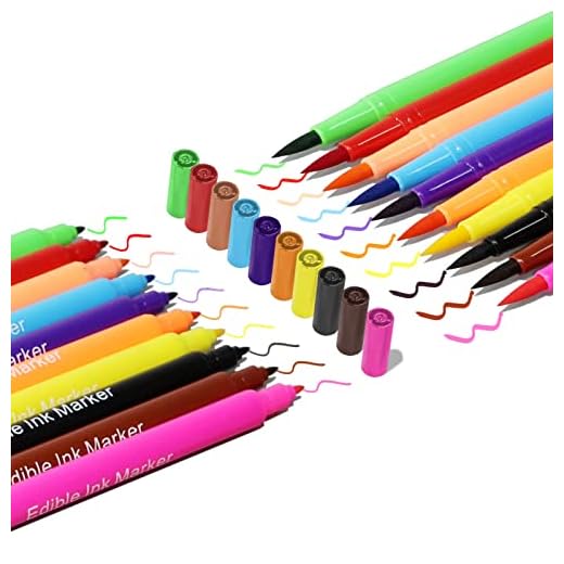 Cakestar 10Pcs Food Coloring Pens, Double Side Edible Markers for Cookies Decorating, Food Grade Gourmet Writers for DIY, Bakery Painting, Cakes, Fondant, Easter Eggs