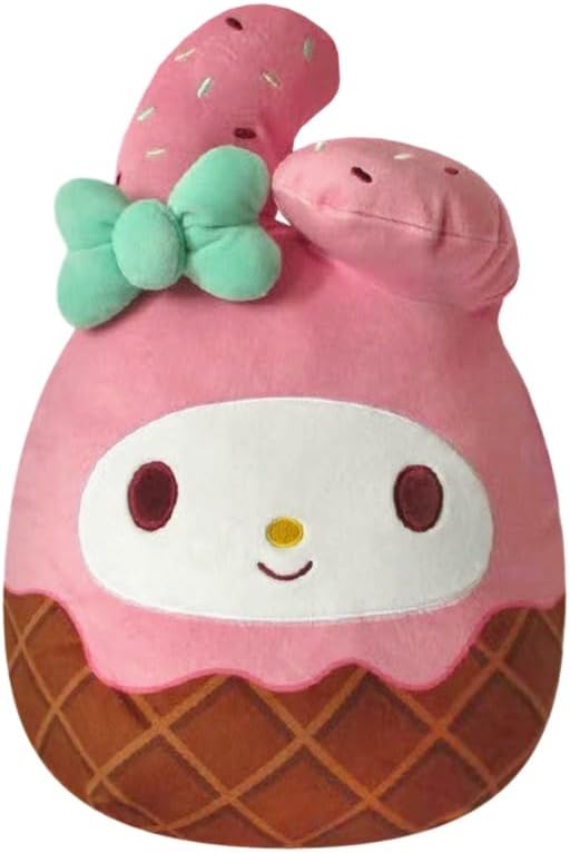 Squishmallows Official Kellytoy MelodyIce Pink Ice Cream with Sprinkles 12 Inch Plush - Join Melody Stuffed Animal Foodie Pet Kitty Squad