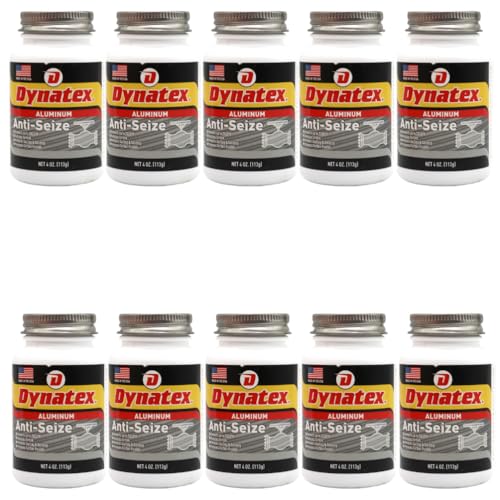 Image of Dynatex Aluminum Anti-Seize 4 oz Can - General Purpose, Prevents Galling Seizing Corrosion, High Heat & Pressure Resistant, Aluminum & Graphite (10-Pack)