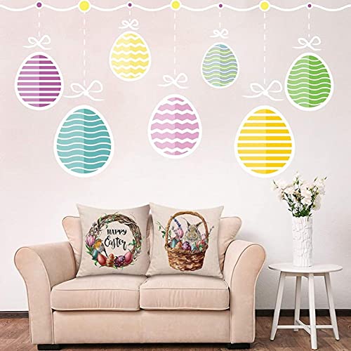 Coussin rabbit de Pâques en coton doux avec fermeture invisible lot de 4