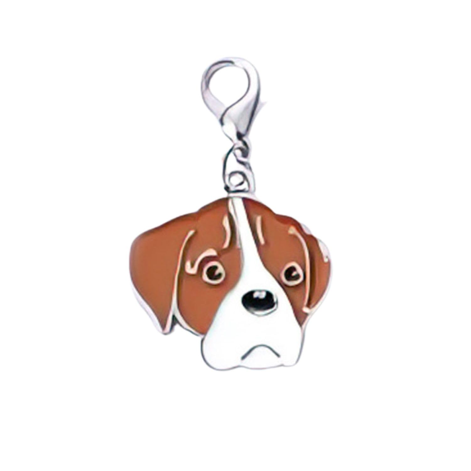 Blue Dream Island Dog ID Tags Pendant,Cute Mini Dog Keychain DIY Dog Collar Ornaments Keyring Dog Lovery Gift_Boxer