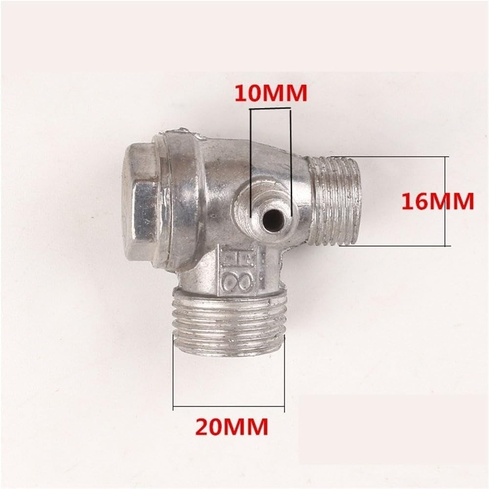 Air compressor air pump piston direct-line accessories pure copper one-way valve check valve check valve three-way core 10 * 16 * 20(Zinc one way valve 201610)