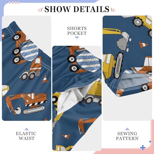 ZZKKO Construction Truck Bulldozer Boys Pants for Kids Jogger Pants with Pockets S-XL4