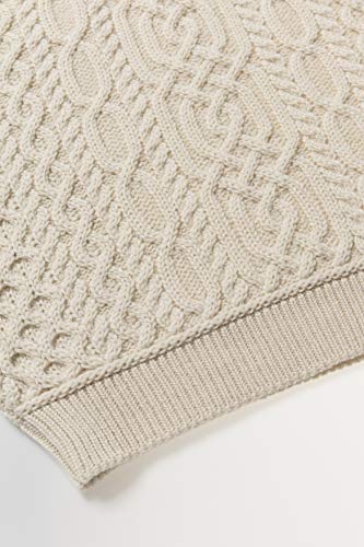 Aran Crafts Men's Cable Knitted Crew Neck Sweater (100% Super Soft Merino Wool)4