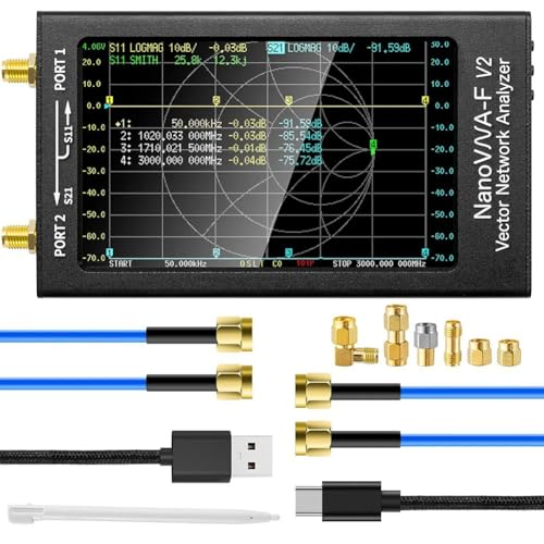 NanoVNA-H ベクトルネットワークアナライザー NanoVNA-H4 h 4インチベクトルネットワークアナライザー,1950mAh