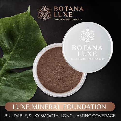 Luxe Mineral Foundation With Natural Pigments For All Skin Types, Teens & Adults. Lightweight, Silky Smooth, Face-Brightening, Long-Lasting, Clean, Buildable Coverage Control, Hypoallergenic, Non-Comedogenic, Won't Clog Pores, Vegan, Cruelty-Free, Talc-Free, Bismuth Oxychloride-Free, Silicone-Free Mineral Foundation Makeup 7 G (Pale Linen) #TOP6