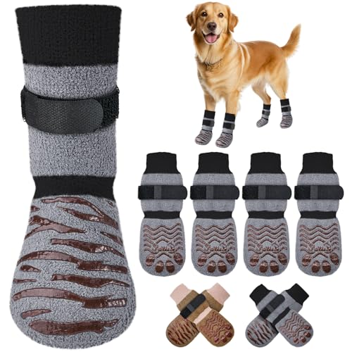 SlowTon Dog Socks to Prevent Licking Paws, Anti Slip for Hard Floors